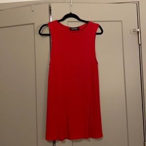 Reformation Red Ribbed tank dress XS 0